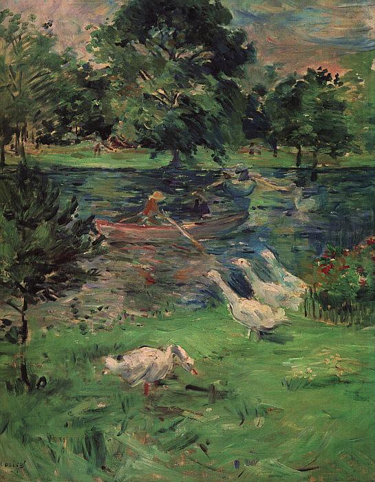 Girl in a Boat with Geese, Berthe Morisot